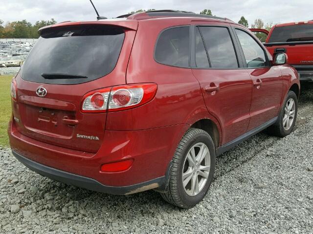 5NMSH4AG7AH364499 - 2010 HYUNDAI SANTA FE S MAROON photo 4