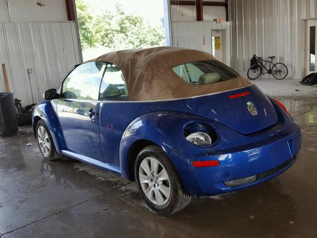 3VWPG31Y08M418354 - 2008 VOLKSWAGEN NEW BEETLE ლურჯი ფოტო 3