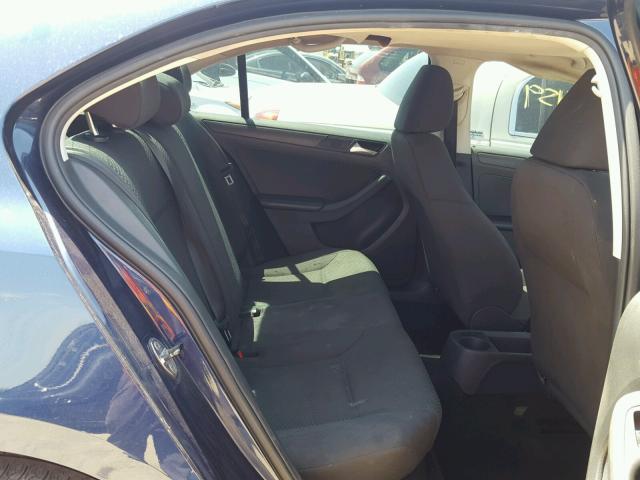 3VW2K7AJ4DM350170 - 2013 VOLKSWAGEN JETTA BASE BLUE photo 6
