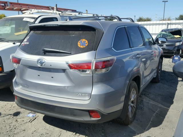 5TDBKRFHXGS355575 - 2016 TOYOTA HIGHLANDER SILVER photo 4