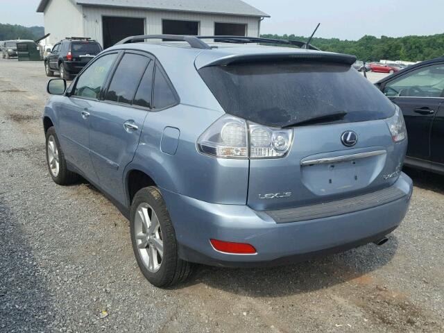 JTJHW31U982046878 - 2008 LEXUS RX 400H BLUE photo 3