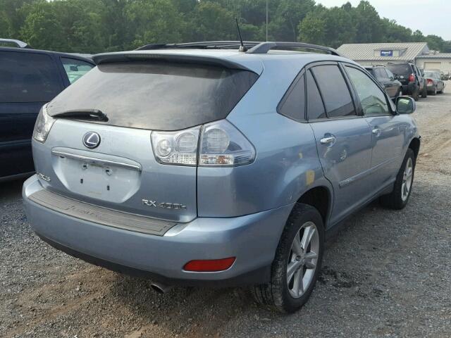 JTJHW31U982046878 - 2008 LEXUS RX 400H BLUE photo 4