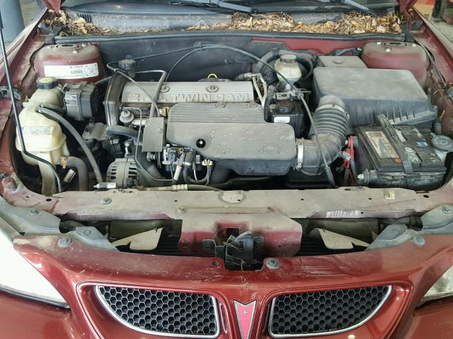 1G2NE52T4YM722317 - 2000 PONTIAC GRAND AM S Tünd qırmızı foto 7