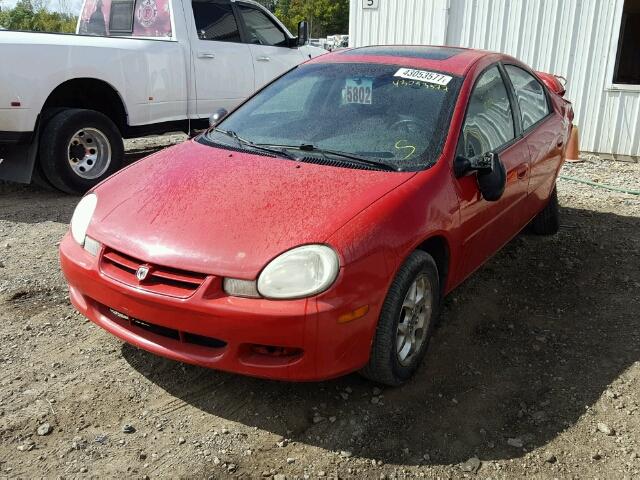 1B3ES56C42D647075 - 2002 DODGE NEON RED photo 2