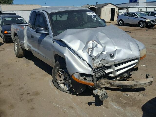 1B7GL22X91S120767 - 2001 DODGE DAKOTA SILVER photo 1