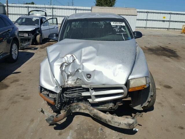 1B7GL22X91S120767 - 2001 DODGE DAKOTA SILVER photo 7