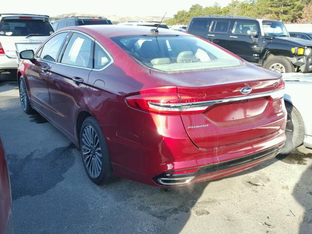 3FA6P0H98HR274668 - 2017 FORD FUSION RED photo 3