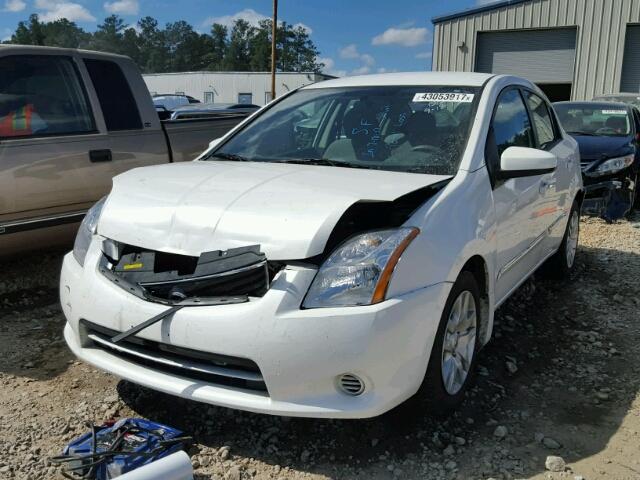 3N1AB6AP9CL669892 - 2012 NISSAN SENTRA WHITE photo 2