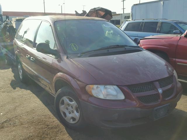 1B4GP25342B613851 - 2002 DODGE CARAVAN SE RED photo 1