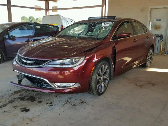 1C3CCCCG4FN551210 - 2015 CHRYSLER 200 C MAROON photo 2