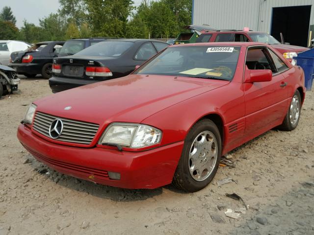 WDBFA67E7RF091594 - 1994 MERCEDES-BENZ SL 500 RED photo 2