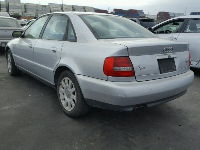 WAUAC28D2YA183595 - 2004 AUDI A4 1.8T SILVER photo 3