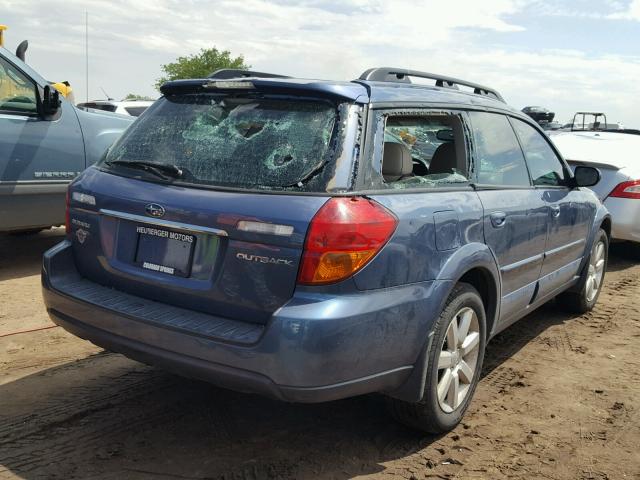 4S4BP62CX67359561 - 2006 SUBARU LEGACY OUT BLUE photo 4