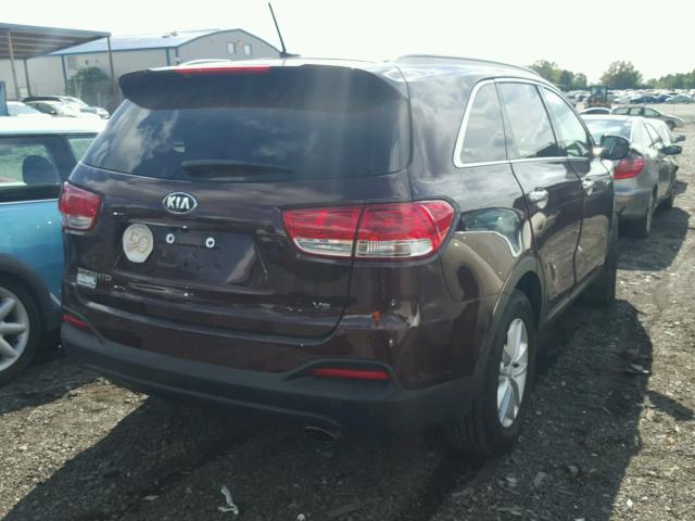 5XYPGDA55HG225239 - 2017 KIA SORENTO LX MAROON photo 4