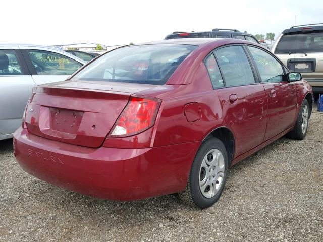 1G8AJ52F74Z121670 - 2004 SATURN ION BURGUNDY photo 4