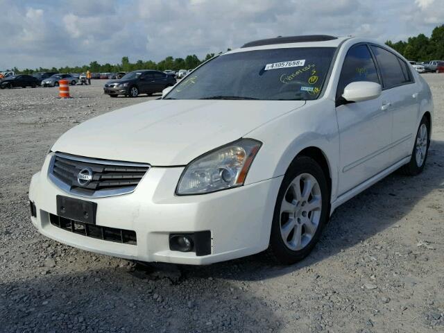 1N4BA41E88C812945 - 2008 NISSAN MAXIMA SE WHITE photo 2