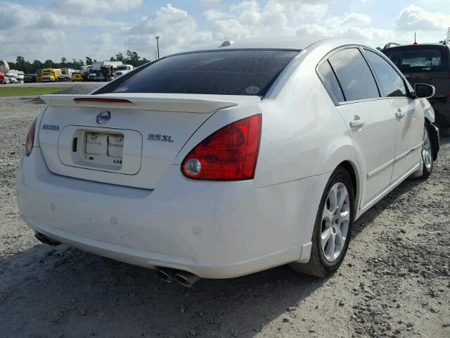 1N4BA41E88C812945 - 2008 NISSAN MAXIMA SE WHITE photo 4