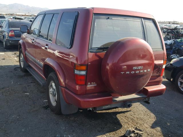 JACDJ58X3X7923151 - 1999 ISUZU TROOPER S RED photo 3