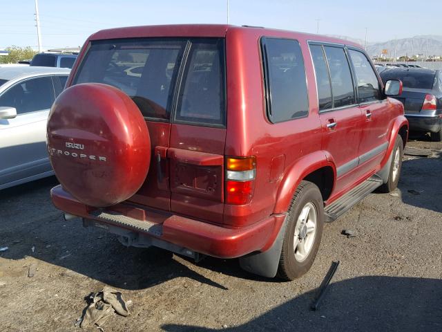 JACDJ58X3X7923151 - 1999 ISUZU TROOPER S RED photo 4