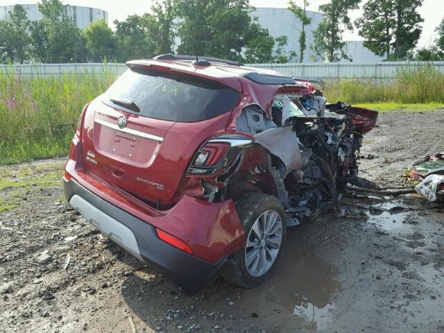 KL4CJESB1JB585029 - 2018 BUICK ENCORE PRE MAROON photo 4