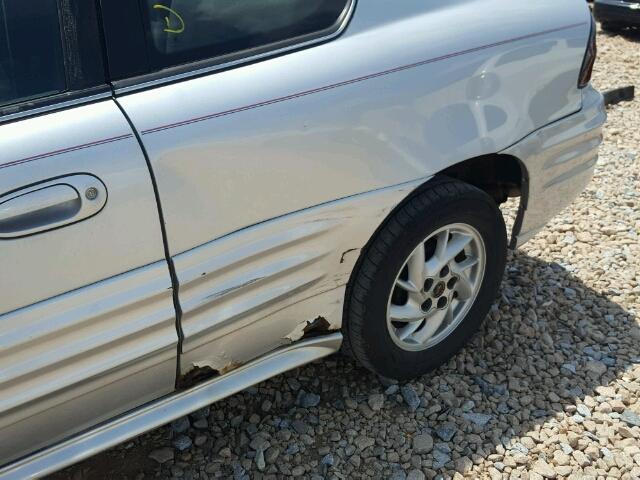 1G2NF12E91M526788 - 2001 PONTIAC GRAND AM S SILVER photo 9