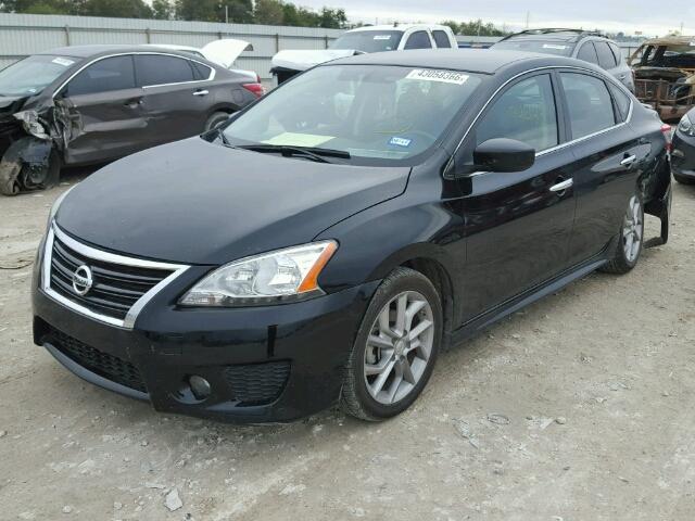 3N1AB7AP7DL629642 - 2013 NISSAN SENTRA S BLACK photo 2