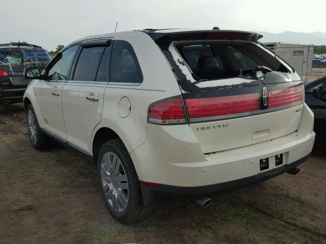2LMDU68CX8BJ18672 - 2008 LINCOLN MKX WHITE photo 3