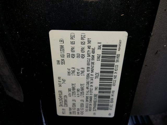 3D7MX48AX8G101982 - 2008 DODGE RAM 3500 S BLACK photo 10