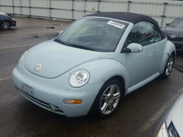 3VWCD31Y74M337708 - 2004 VOLKSWAGEN NEW BEETLE ლურჯი ფოტო 2
