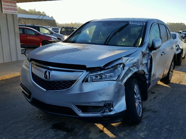 5FRYD4H4XEB045279 - 2014 ACURA MDX SILVER photo 2