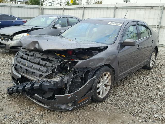 3FAHP0JA3CR263678 - 2012 FORD FUSION SEL GRAY photo 2