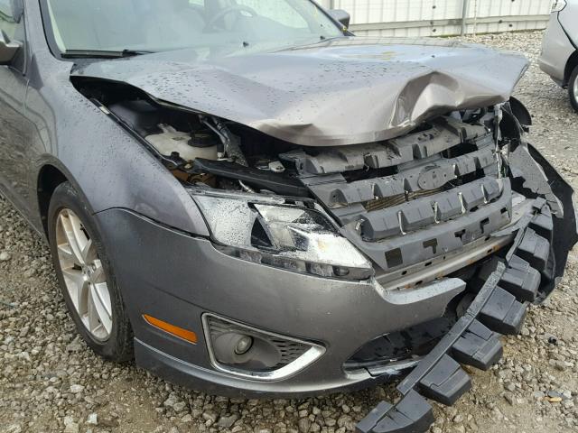 3FAHP0JA3CR263678 - 2012 FORD FUSION SEL GRAY photo 9