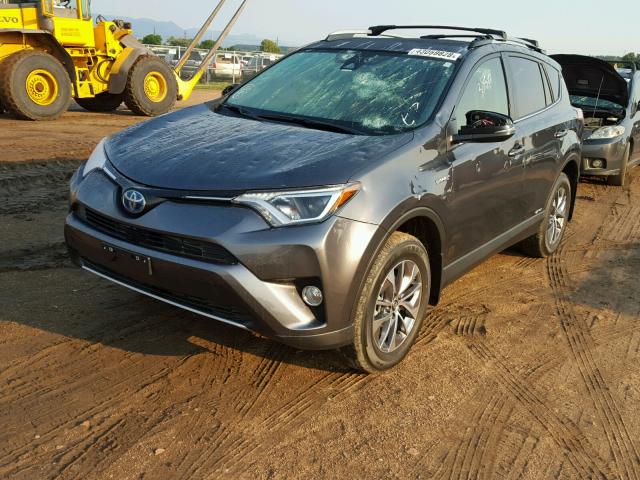 JTMRJREV0JD201517 - 2018 TOYOTA RAV4 HV LE GRAY photo 2