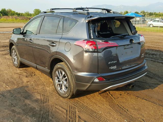 JTMRJREV0JD201517 - 2018 TOYOTA RAV4 HV LE GRAY photo 3