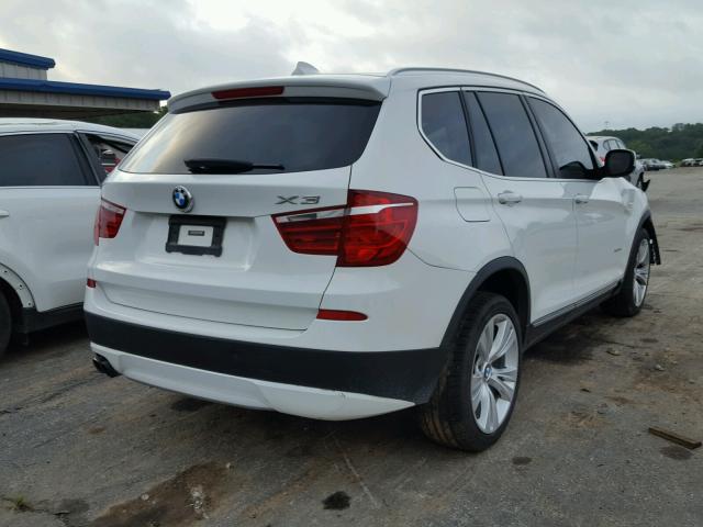 5UXWX7C56BL732686 - 2011 BMW X3 XDRIVE3 WHITE photo 4