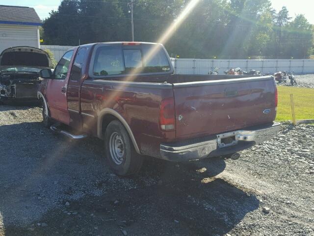 1FTDX1768VND23459 - 1997 FORD F150 BURGUNDY photo 3