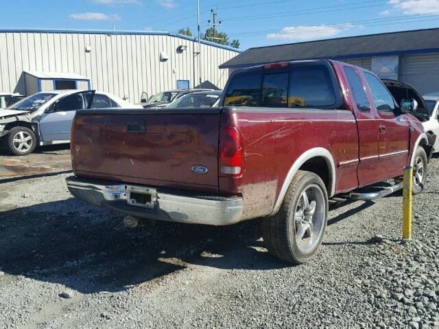 1FTDX1768VND23459 - 1997 FORD F150 BURGUNDY photo 4