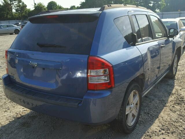 1J8FF47W87D581978 - 2007 JEEP COMPASS BLUE photo 4