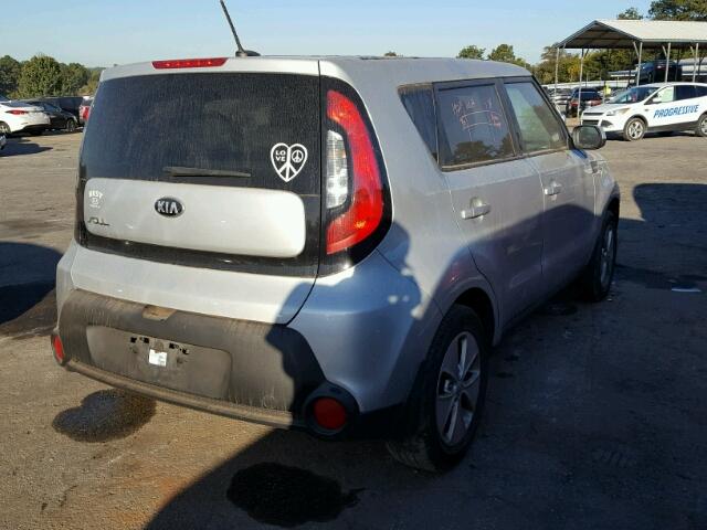 KNDJN2A28E7732666 - 2014 KIA SOUL SILVER photo 4