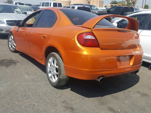 1B3AS66S55D237935 - 2005 DODGE NEON SRT-4 ORANGE photo 3