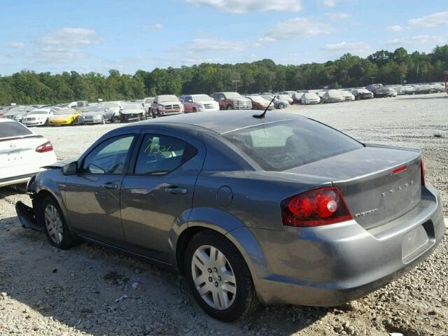 1C3CDZAB6DN650471 - 2013 DODGE AVENGER SE GRAY photo 3