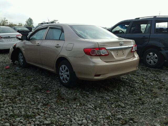 2T1BU4EE7CC795633 - 2012 TOYOTA COROLLA BA BEIGE photo 3