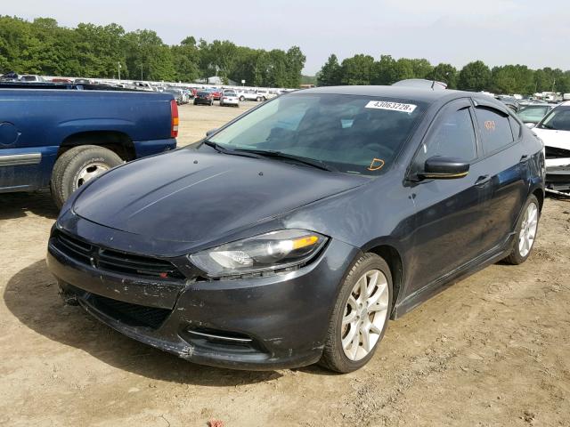 1C3CDFBB7ED716210 - 2014 DODGE DART SXT BLUE photo 2