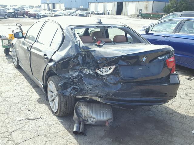 WBAPK7C56BF083651 - 2011 BMW 328 BLACK photo 3