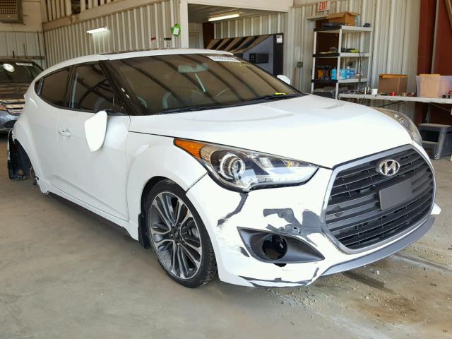 KMHTC6AE5GU249099 - 2016 HYUNDAI VELOSTER T WHITE photo 1