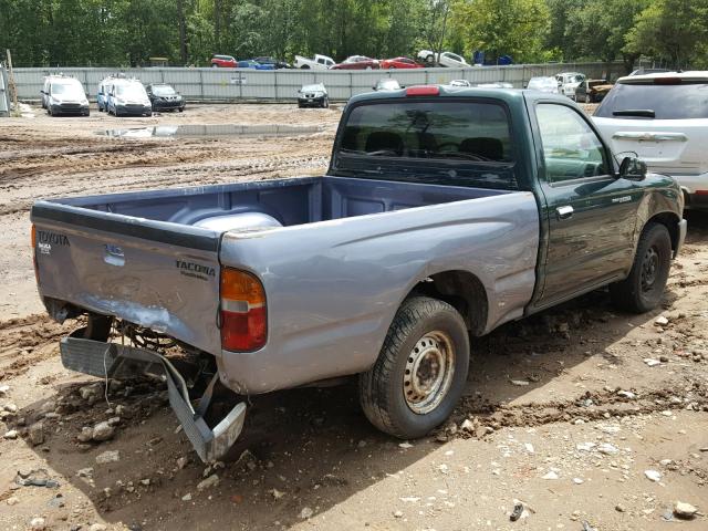 4TANL42N6XZ474808 - 1999 TOYOTA TACOMA BLUE photo 4