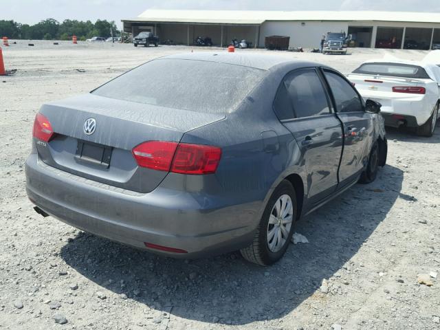 3VW2K7AJ2BM392737 - 2011 VOLKSWAGEN JETTA BASE 灰色 照片 4