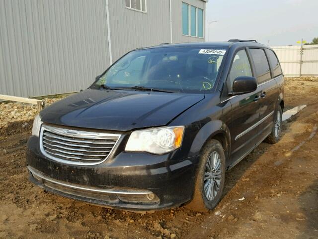 2C4RC1CG2ER188210 - 2014 CHRYSLER TOWN & COU BLACK photo 2