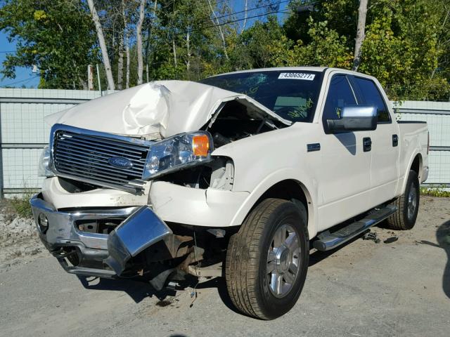 1FTPW14567FA34458 - 2007 FORD F150 WHITE photo 2