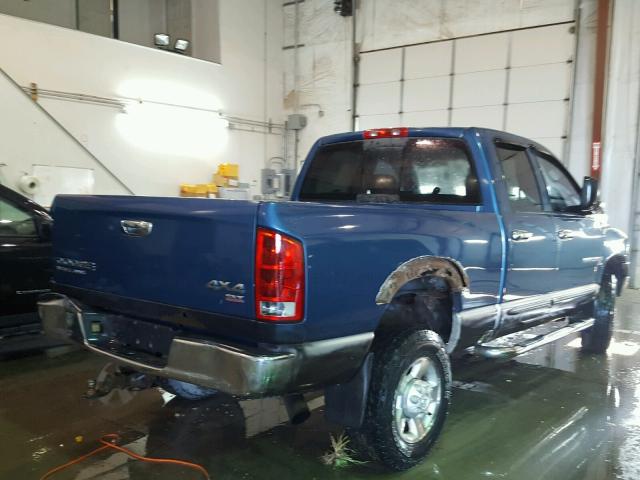 3D7KU28C83G854246 - 2003 DODGE RAM 2500 S BLUE photo 4